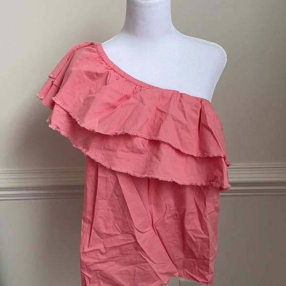 NWOT One Shoulder Blouse size XL - Picture 2 of 5